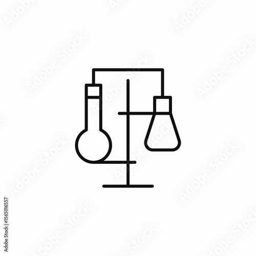 laboratory glassware stand icon sign vector