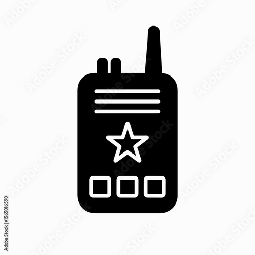 Police radio communication device icon — outline version