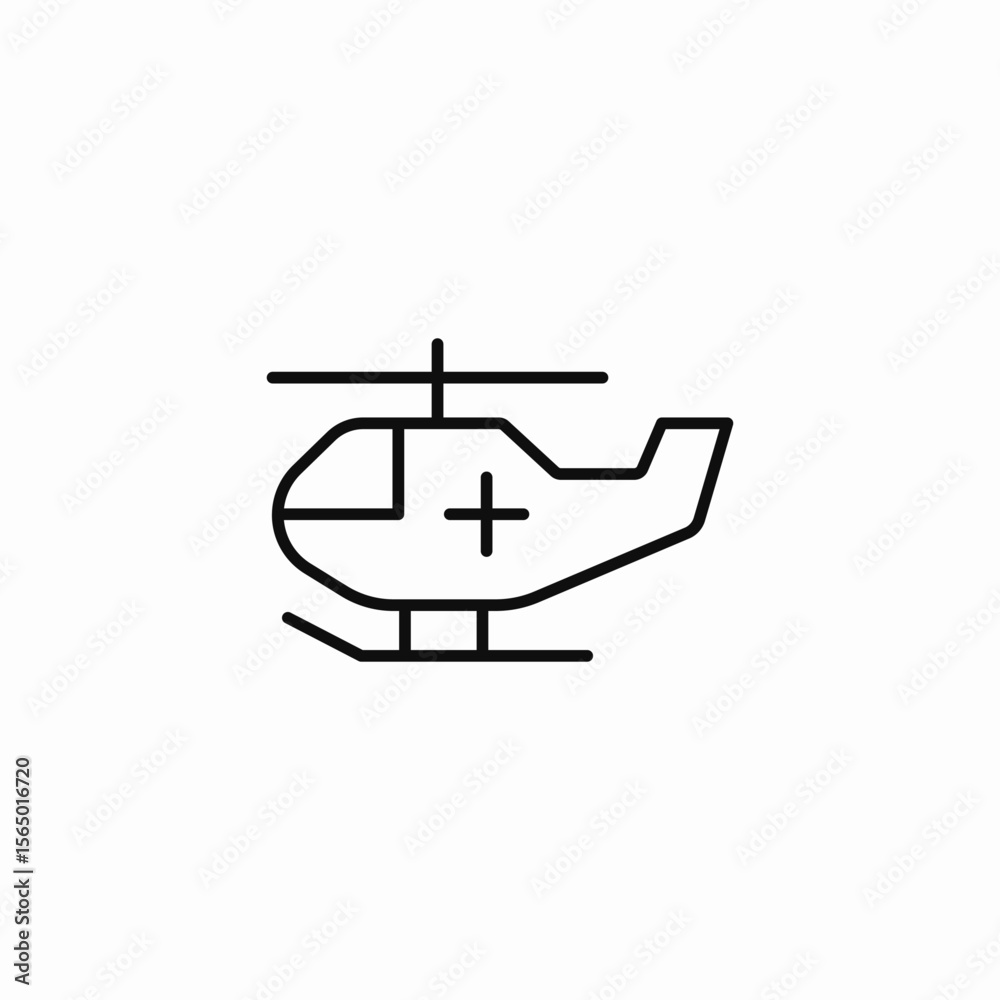 medical helicopter transport icon sign vector medical helicopter transport icon sign vector