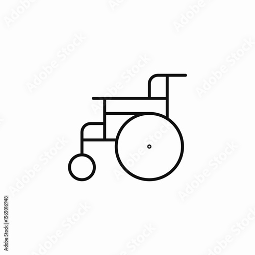 medical wheelchair icon sign vector