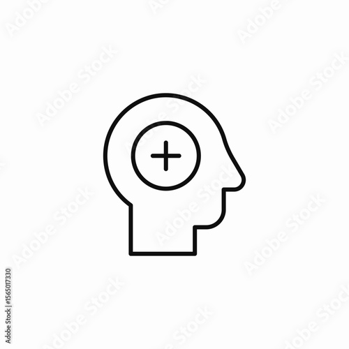 positive mind thinking icon sign vector