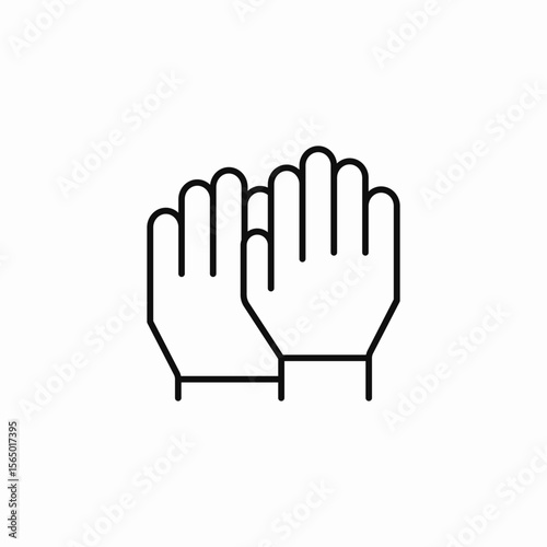 protective medical gloves icon sign vector