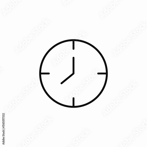 simple time clock icon sign vector