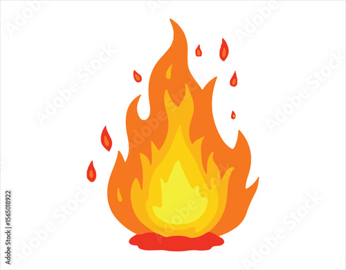 Vibrant fire icon featuring a red and orange burn effect, resembling a blazing explosion or heat source.

