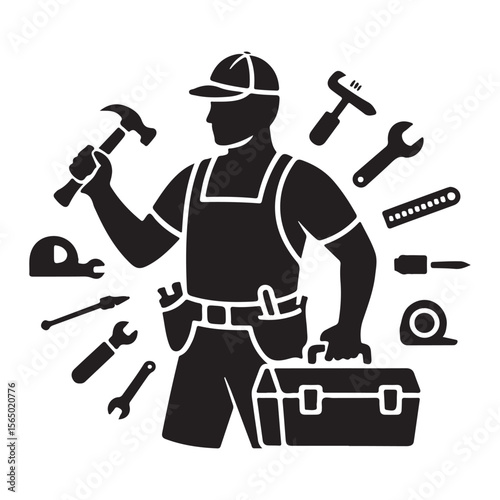 vector illustration of a plumber