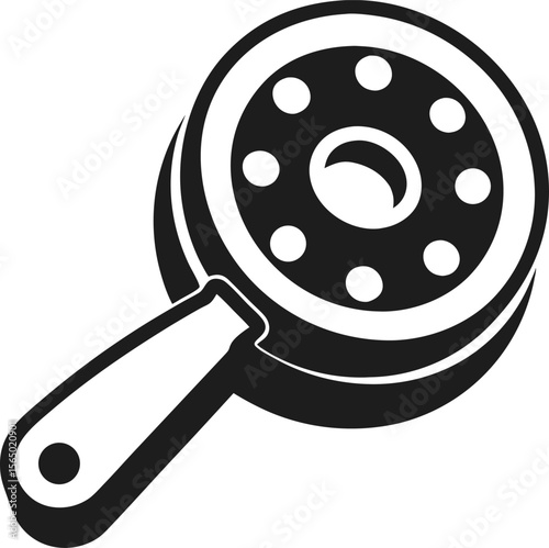 Bagel Cutter black and white , white background