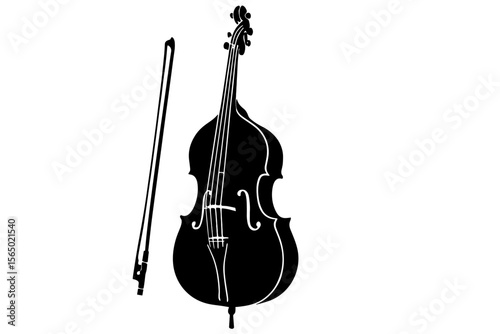 Elegant cello design vector illustration for music posters and artistic projects