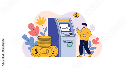 Automated Teller Machine Convenience for Secure Financial Transactions and Easy Money Access