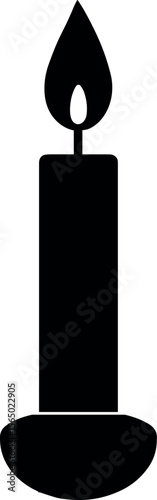 Candle vector black silhouette design
