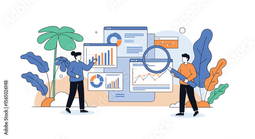 Data Analysis Insights Visualized Through Interactive Charts and Graphs Demonstrating Business Growth Opportunities