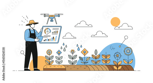 Modern Farming Technology Revolutionizing Agriculture with Drones Data Analysis and Precision Techniques