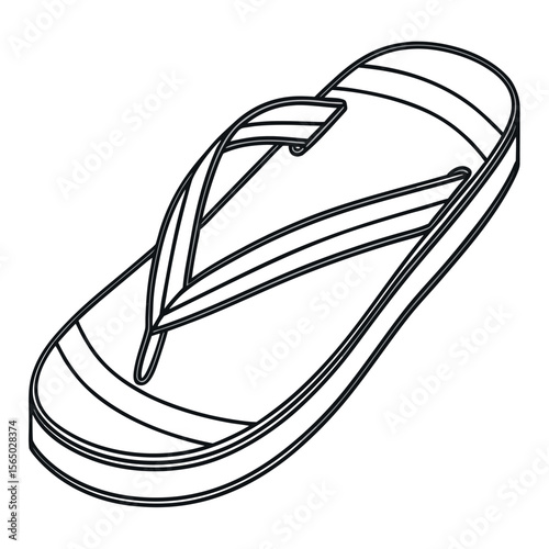 Black and white flip flop footwear sandal