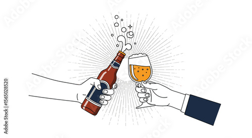 Cheers to Friendship Celebration Toasting Friends with Refreshing Beverages Enjoying a Moment Together