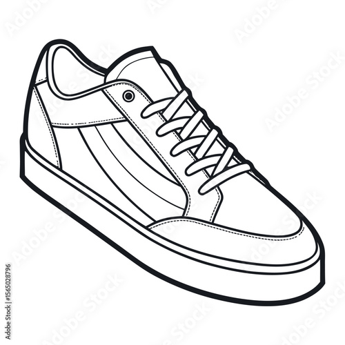 Black and white sneaker footwear shoe