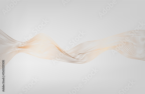 Abstract Music background. Big Data Particle Flow Visualisation chemical industry. Science infographic futuristic illustration. Sound wave. Premium background design with mocha mousse sound wave