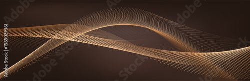 Abstract Music background. Big Data Particle Flow Visualisation chemical industry. Science infographic futuristic illustration. Sound wave. Premium background design with mocha mousse sound wave