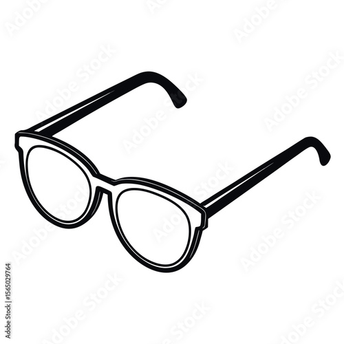 Black framed eyeglasses eyewear spectacles