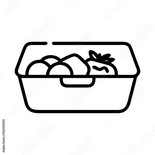 Lunchbox with vegetables — healthy school nutrition, transparent background