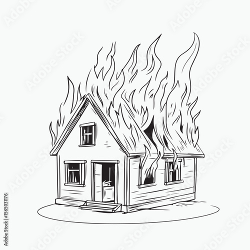 house in a fire