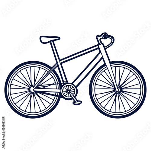 Dark blue bicycle outline transport vehicle