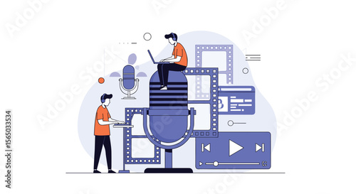 Creative Audio Production and Video Editing Collaboration for Digital Content Creation