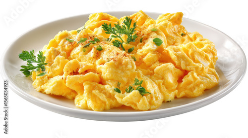 Scrambled eggs isolated on transparent background
