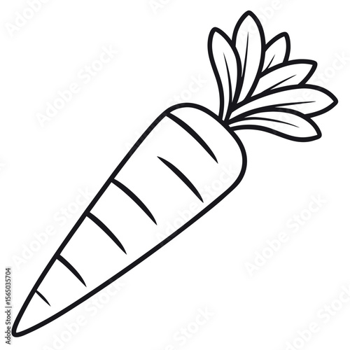 Orange root vegetable with green leafy top carrot food