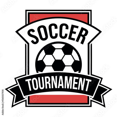 Soccer tournament emblem ball sport