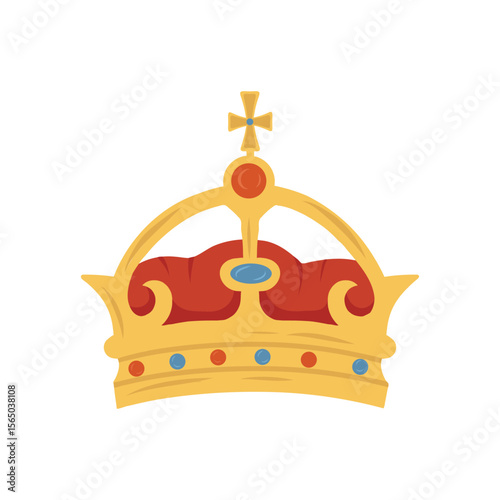Vector crown - gold jewelry, symbol of the king