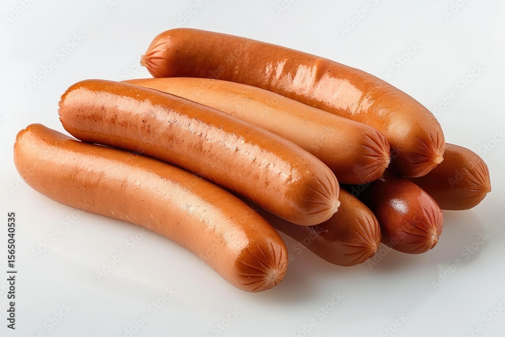 High Definition View of a Pack of Hot Dogs Isolated on a White Background High Definition View of a Pack of Hot Dogs Isolated on a White Background