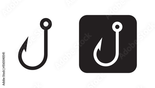 Fishing hook icon. Vector eps 10