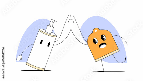Spray Bottle Vector Illustration for Cleaning or Disinfection Concept