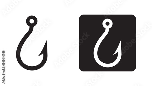 Fishing hook icon. Vector eps 10
