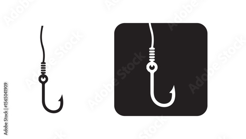 Catch fish symbol. Hook icon. Vector illustration eps 10