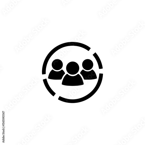 Demography diagram icon flat vector design.