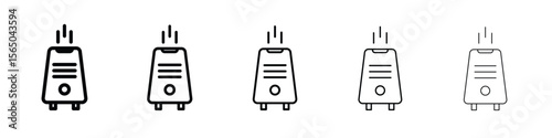 Air purifier icon vector in editable stroke linear pictogram