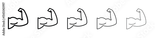 Arm icon vector in editable stroke linear pictogram