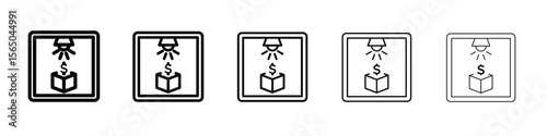Business incubator icon vector in editable stroke linear pictogram