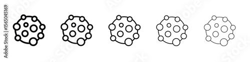 Cancer icon vector in editable stroke linear pictogram