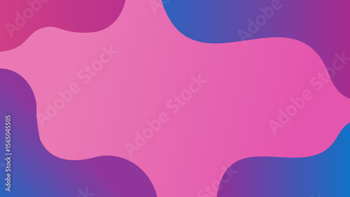 Abstract background with soft, flowing gradient shapes in vivid pink and blue. A bright and energetic design with a lively, fluid composition and vibrant colors.