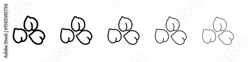 Chickpeas hummus icon vector in editable stroke linear pictogram