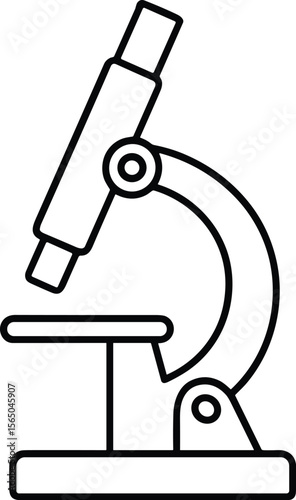 Microscope vector black silhouette print design
