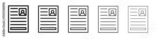 Criminal record icon vector in editable stroke linear pictogram