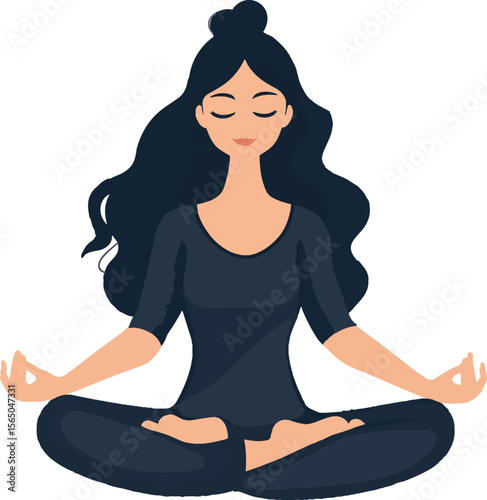 yoga woman in lotus pose