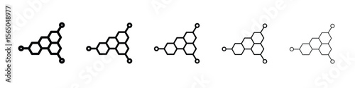 Hormones icon vector in editable stroke linear pictogram