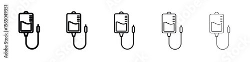 Intravenous icon vector in editable stroke linear pictogram