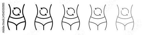 Metabolism icon vector in editable stroke linear pictogram