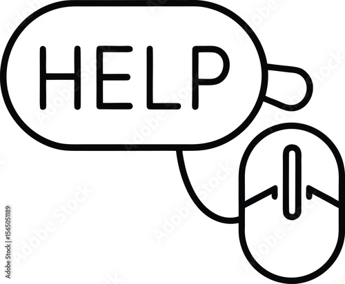 User clicks a help button for online support and assistance