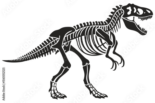 Tyrannosaurus Rex Skeleton Illustration