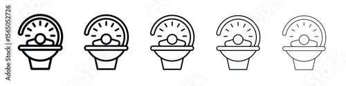 Solarium icon vector in editable stroke linear pictogram